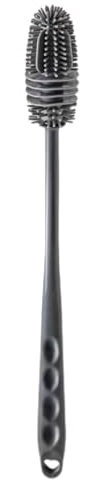 Silicone Bottle Brush, Soft Baby Bottle Cleaner Brush, 32 cm Long Handle Bottle Cleaner, for Cleaning Baby Bottles, Glass Cup, Thermoses and Various Containers (Grey)