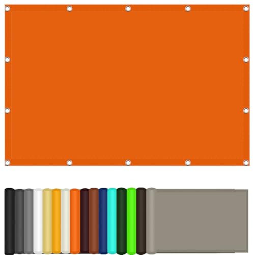 Voile D'Ombrage,Filet d'ombrage 110 x 290 cm Imperméable Filet d'ombrage Couvert Végétal avec Oeillets et Cordons pour Extérieur Toit, Orange