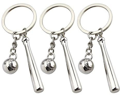 BESTYASH 3stücke Baseball Schlüsselanhänger Aus Legierung Auto Schlüsselring Kreative Taschendekoration Anhänger Für Schlüsselbund