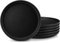vancasso Série PLAYA Lot de 6 Assiettes Plates en Grès 26 cm - Va au Micro-Ondes, Four et Lave-Vaisselle - Noir Mat, Design Élégant et Résistant