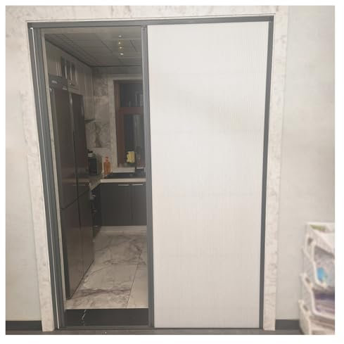 QHZYMX Concertina Door 80x215 80x220 90x210 Accordion Door, Concertina Doors Internal with Aluminum Frame & Lock, Honeycomb Retractable Door for Blackout(90x220cm/35.4x86.6in)