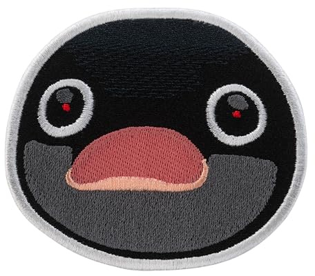Urbanski Patch Sad Pingu ist traurig zum Aufbügeln 6,8 x 7,8 cm | Aufnäher Applikation Bügelbild