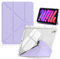 HinZann Funda para iPad Mini 7 (A17 Pro) 2024 / iPad Mini 6ª Generación 2021 8,3 Pulgadas con Soporte, Cuero de PU + Funda Protección Transparente Trasera, Auto-Reposo/Activación - Morado
