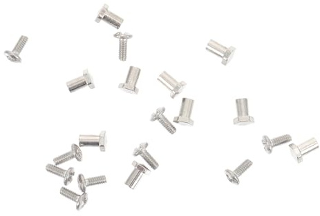 Yardenfun 2 Satz Brillen Ersatzschrauben aus Robustem Metall mit Einfacher Montage für Drahtbrillen und Sonnenbrillen zur Schnellen Reparatur Defekter Schrauben