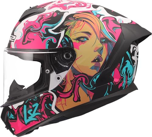 LS2, Integraler Motorradhelm RAPID III CYBERG Purple Cyan, XL