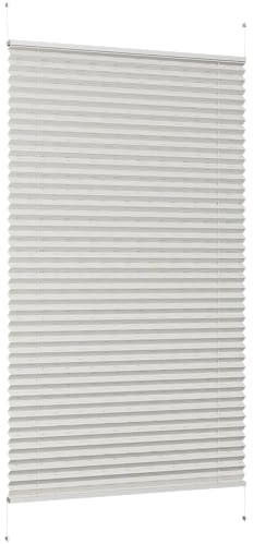 Sekey Plissee ohne Bohren, Fenster Plissee Klemmfix Jalousie 110 cm breit, Verspannt Lichtdurchlässig Sonnenschutz Fensterollo, 110 x 130 cm, Leinen