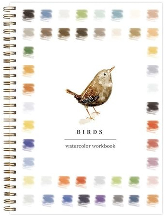 Nurila Watercolor Workbook, Watercolor Book, Aquarellbuch, Aquarell Buch für Malerei-Enthusiasten, Anfänger, Künstler, Vogelmuster-Thema