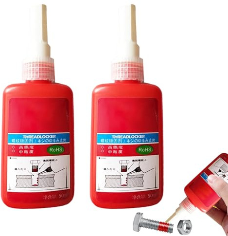 Fusibile per viti ad alta resistenza, colla a vite e dado, colla termoresistente, vernice di sicurezza metallica ad alta resistenza, 50 ml (2pc)