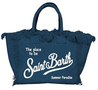 Saint Barth Mc2 Donna Borsa A Mano VANI001 Cotone Blu Scuro Taglia Unica