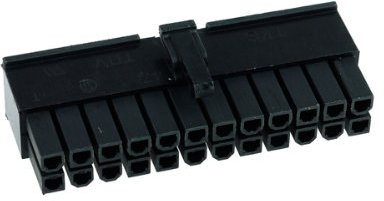 Phobya 82342 ATX Kabelverbinder, 24 Pins, Schwarz, Metall, Kunststoff, 1 Stück