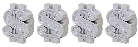 Ventilkappen Dollar Silber für Chopper Bobber Old School Hot Rod