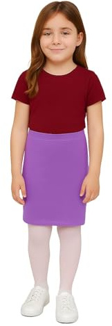 A2Z 4 Kids Plain Pencil Girls Plain Pencil Skirt Trendy Soft Feel Comfortable Summer Fashion - Skirt Lilac 7-8