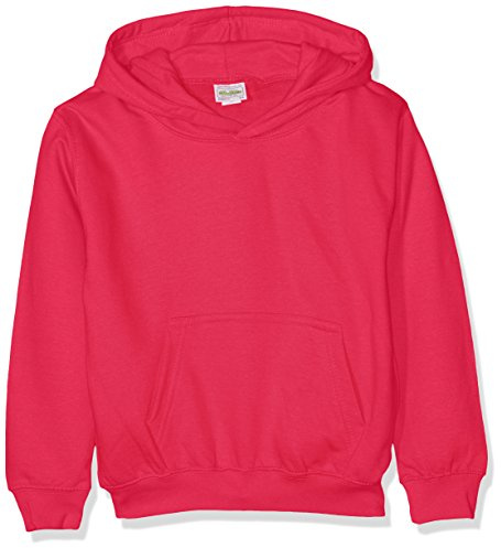 AWDis Boy's Kids Hoodie, Pink (Hot Pink), Small