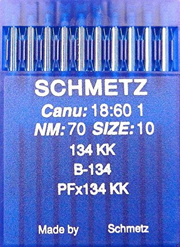 SCHMETZ 10 (Rundkolben) Nähmaschinen Nadeln System 134 KK (Industrie) NM 70 Size 10