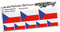 Finest Folia 8 x Aufkleber Fahne Länderfahne Flagge RC Car Auto Motorrad Sticker Fahrrad Aufkleber Modellbau (R028 Tschechien)