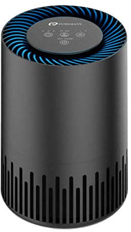 PureMate Air Purifier for Home, Quiet Air Cleaner with True HEPA Filter with 4 Speeds and Sleep Mode, Night Light, Odors Dust Mold for Allergens Smokers Pollen Pet Hair