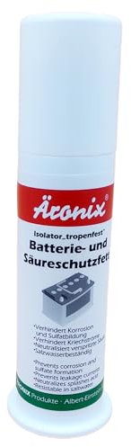 (115€/1L) 100ml Spender Äronix Auto KFZ LKW Schiff Batteriepolfett Isolator Fett Autobatterie Klemme Kontakt E-Bike Fahrrad Batteriepol 200°C Säureschutz