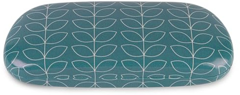 LAGO TERRA Geometric Leaf Print Hard Shell Glasses/Sunglasses Case