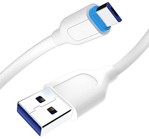 N NEWTOP Cavo CU01 Bianco Caricabatterie Compatibile Micro USB B e USB-A Carica 2.1A Veloce Trasmissione Dati Compatibile con Samsung/Huawei/Xiaomi/OPPO/Realme e Dispositivi USB (200)