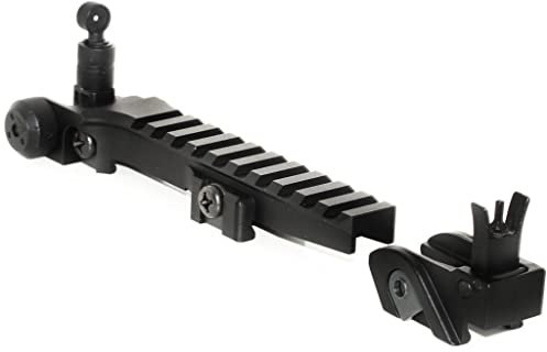 Airsoft Website Softair Ausrüstung Bell KAC Stil Flip-Up Aufklappen Sight Schiene Set für G36 Serie AEG GBB Gewehre Schwarz