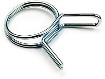 DOJA Barcelona | Schlauchschellen | 8mm | PACK 50 | Schellen/Klemmen Verzinkt | Rohrschellen/Doppeldraht für Rohr ohne Schraube | Schlauchklemmen/Federklemmen: Kraftstoffleitung, Silikonschlauch