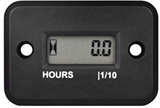 HonorMeet Digitaler induktiver Stundenzähler, Gesamtstunden für die Wartung, wasserdichtes Design für Rasenmäher, Generator, Kettensäge, Außenborder, ATV, Motorrad, Schneefräse(1 Stück)