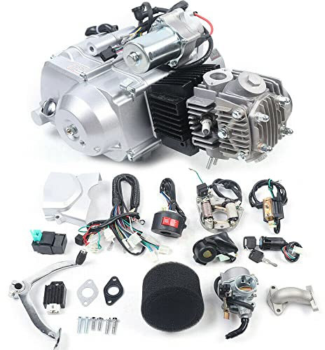 125cc 4 takt Motor Motor Dirt Bike Quad Pocket Bike Buggy Go kart Verkabelung + Vergaser + Luftfilter + Kettenkasten + Dichtung