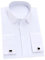 Kiioouu Chemise classique à manches longues pour homme avec boutons cachés et sans poche, blanc, L