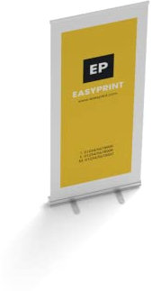 easyprint Rollups / Banner mit Druck - 1 Stück - Design Colour - Ausführung + Farbe wählbar - personalisiert - online anpassen (Gelb - Classic - 800 x 2000 mm)