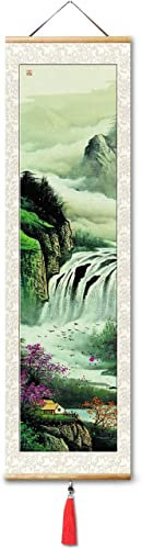 Seidenrollenmalerei Asiatische Wanddekoration Schöne chinesische Kunst Orientalische DekorationJapanische Rollenwandkunst Chinesische Malerei Asiatische Wandrolle Japanische Wandkunstdekoration Wohnzi