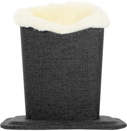 Stilvoller Brillenhalter Aus Schwarzem Leinenstoff Mit Weichem Plüschfutter, Kompakter Brillenständer Für Zuhause, Büro Und Schlafzimmer