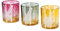 levandeo 3er Set Teelichthalter Ostern Grün Gelb Rosa Glas Hase Osterdeko Tischdeko Frühling Dekoration Windlicht Kerzenhalter