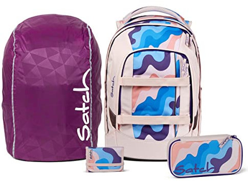 satch Pack Streetwalk Edition Schulrucksack Set 4tlg. (Candy Clouds), M