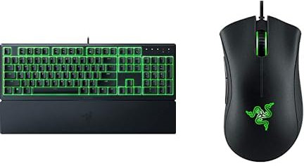 Razer Ornata V3 X - Clavier Bas Profil à Membrane Chroma RGB Disposition FR | Noir & DeathAdder Essential - Souris de Jeu Essentielle avec capteur Optique 6 400 DPI Noir