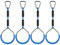PELLOR Kinder Klettern Ringe, Multifunktions turnringe Kinder Trapeze Schaukel mit Kunststoff Turnringen Kinder Gymnastik Seilringe Gym Rings,für Kinderschaukel Garten Schaukel(4ER STÜCKE)