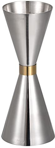 QUARKZMAN Cocktail Jigger 1.5oz/2oz Bicchierino Dosatore Acciaio Inox Cocktail Jigger Misurino Tazza Bar Kit per Vino Bevanda Cocktail Argento