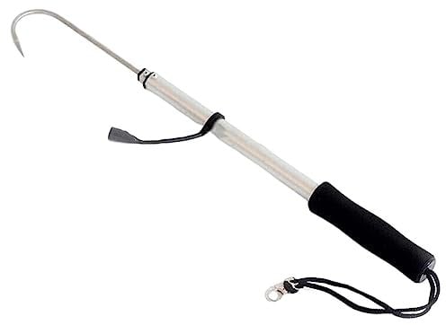 Amagogo Angeln Gaff Angeln Grip Tool Outdoor rutschfest mit Speer Haken Hand Fisch Gaff Edelstahl Salzwasser Fisch Gaff Haken Fisch Lippen Greifer, Gross