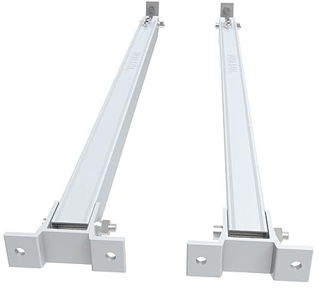 NuaSol Kit de montage pour centrale électrique de balcon | Lot de 4 supports de panneau solaire | Support de panneau solaire en aluminium | Support de toit plat | Argenté