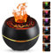 Aroma Diffuser für Ätherisches Öle, 360ml Luftbefeuchter, Vulkan Duftlampe mit Timer, Auto-Off-Schutz und 7 Farben LED-Nachtlicht, Flammeneffekt Diffusor für Schlafzimmer, Büro, Yoga, SPA (Black)
