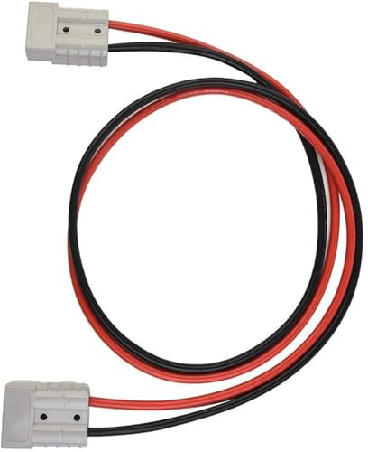 BBTISG Connecteur de Batterie 50A 600V, 10AWG Câble de Connexion de Batterie à Connexion Rapide avec Câble de Connecteur de Batterie pour Prise Anderson (50cm)