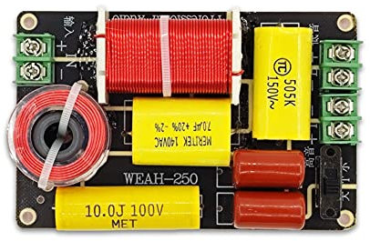 Haptufer Agudos+Bajos Altavoz de 2 VíAs Crossover HiFi Alta Fidelidad Divisor de Frecuencia Fever Bookshelf Altavoz Divisor de Audio Modificado