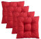 Traumnacht Stuhlkissen Cozy 4er Set, Bequeme Sitzkissen für Gartenstuhl, Küche oder Esszimmer, Indoor u. Outdoor, 38 x 38 x 6 cm, rot