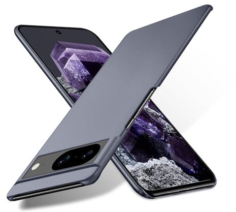 Bastmei für Google Pixel 8 Hülle, Ultraleicht Ultradünn Kratzfest rutschfest Kameraschutz Mattierte Textur Hart PC Handyhülle Hülle für Google Pixel 8 (Grau)