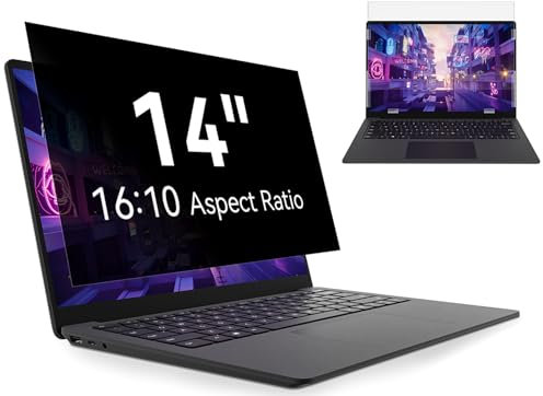 Filtre de Confidentialité de 14 Pouces Aspect 16:10 pour écran Ordinateur Portable, Compatible avec HP/Dell/Acer/Lenovo/Thinkpad/ASUS/Sony, Amovible Anti-Lumière Bleu Premium Protecteur D'écran
