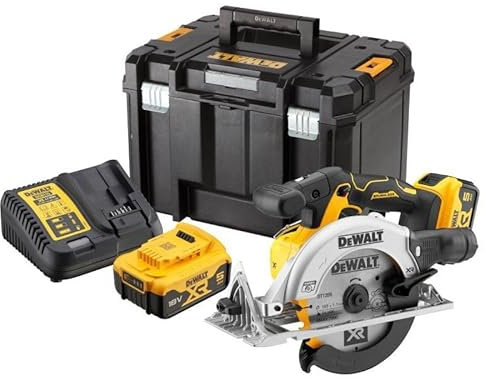 DEWALT 18v DCS565P2 XR Brushless Compact 165mm Circular Saw - 2 x 5.0ah Battery