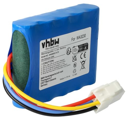vhbw Akku kompatibel mit Landxcape CR208E | LX835, LX992, R800 SMART Rasenroboter (2500mAh, 20V, Li-Ion)
