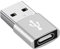 USB 3.1 Type C Female TO USB 3.0 Male Adaptor for Mobilephones (Samsung Galaxy) Thunderbolt 4 OTG Power Cable Port Convertor Charger, USB to USB C Adapter for Smart Phones and Laptops (Silver)