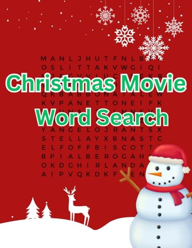Christmas Movie Word Search: Holiday Movie And TV Special Themed Searches. Great for Teens and Adults