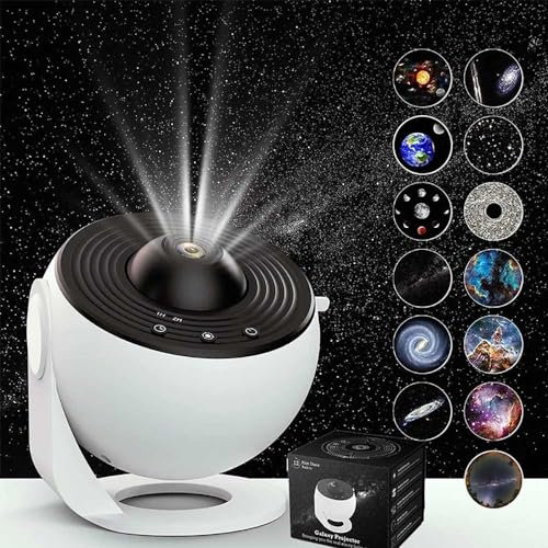 Planetarium Aurora LED Galaxy Starry Projector,Realistic Galaxy Light Projector with 13 Planet Discs, Celestial Galaxy Projector,for Children's Room, Party, Ceiling