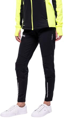 Airtracks Damen Winter Funktions Laufhose Lang Pro Line - Thermo Running Tight - Lauftight - Warm - Atmungsaktiv - Reflektoren